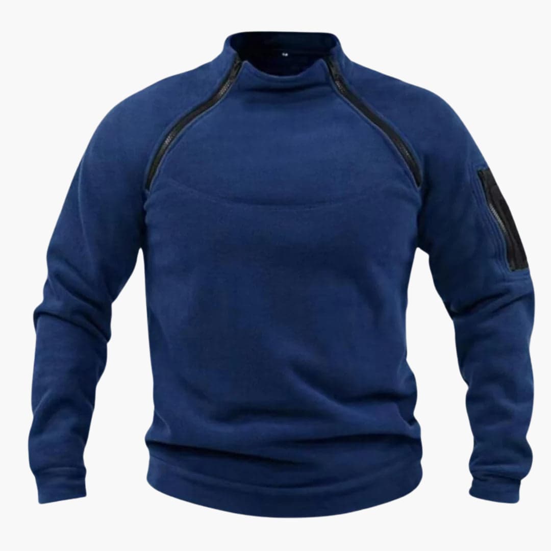 Fleece Pullover mit Reißverschluss für Herren