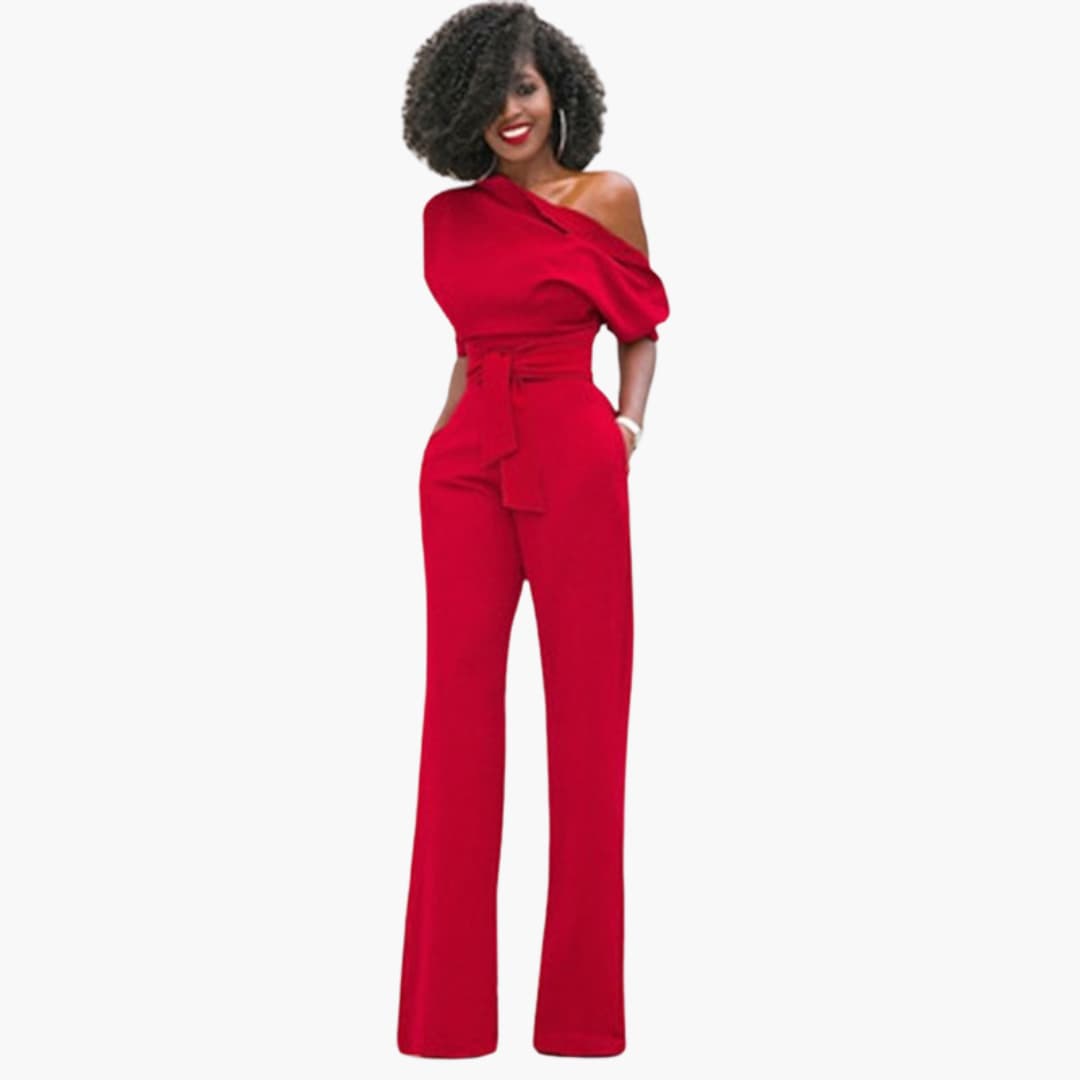 One-Schulter Overall mit Gürtel für Damen