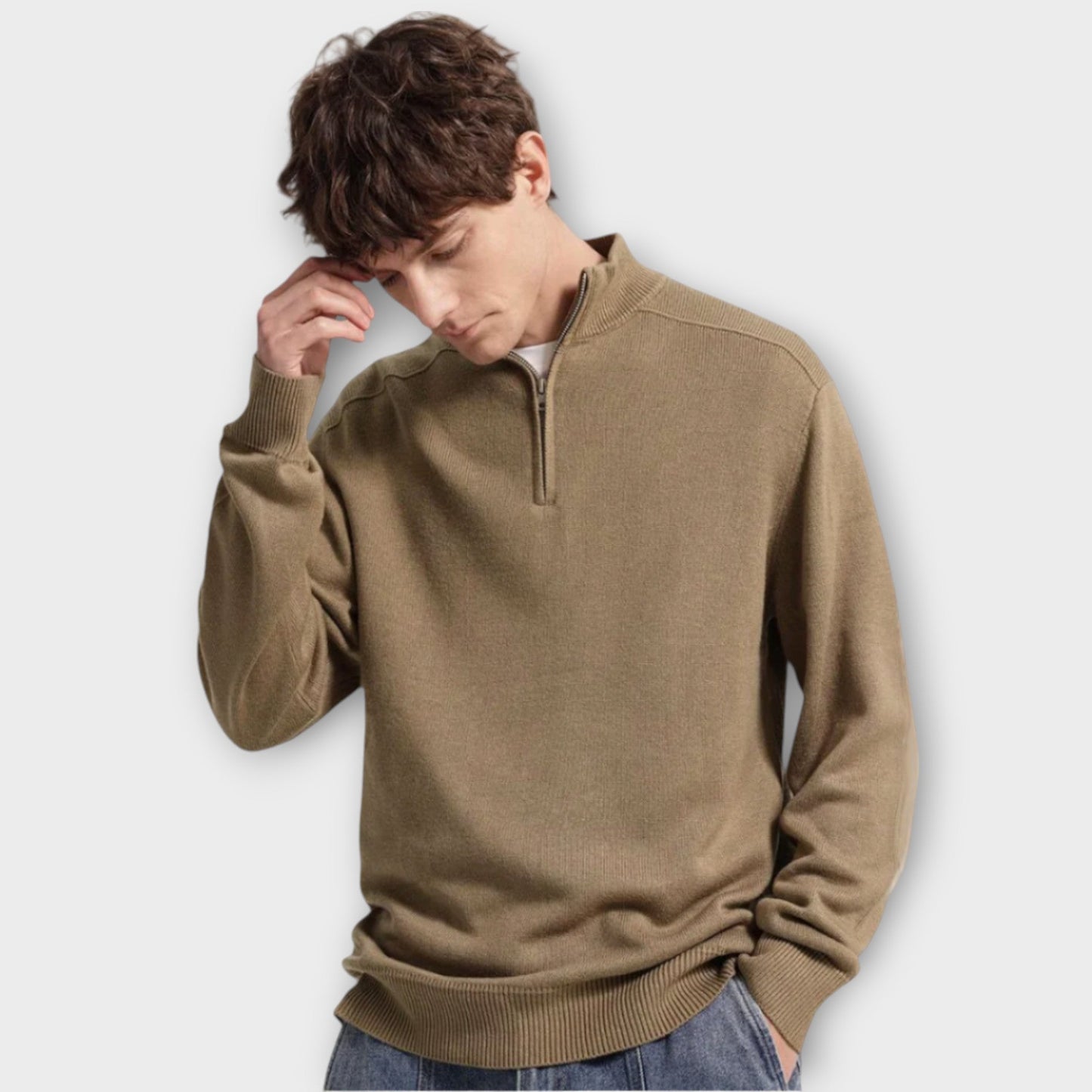 Halb-Zip Strickpullover für Herren