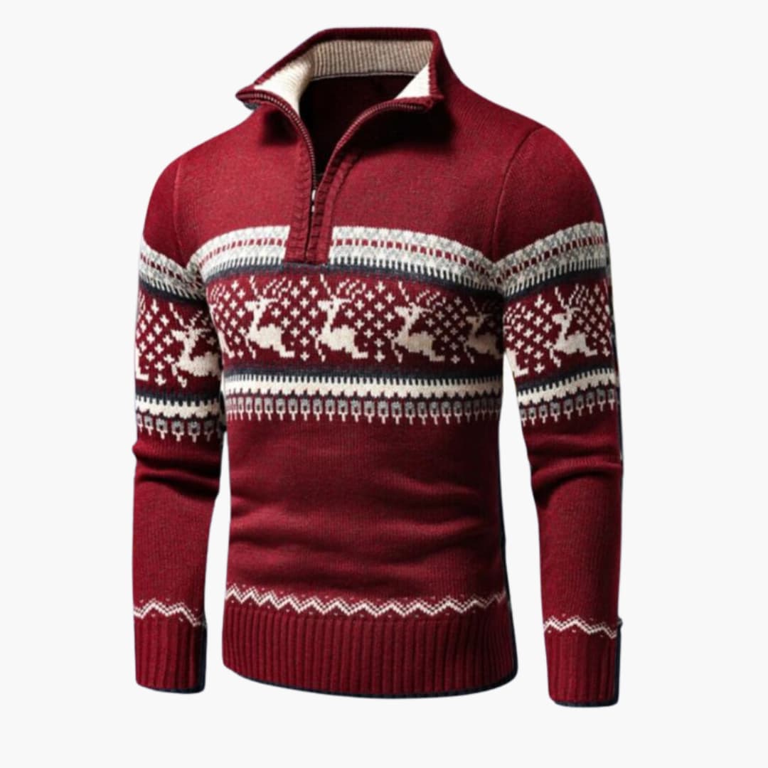 Strukturiert gestrickter Pullover für Herren