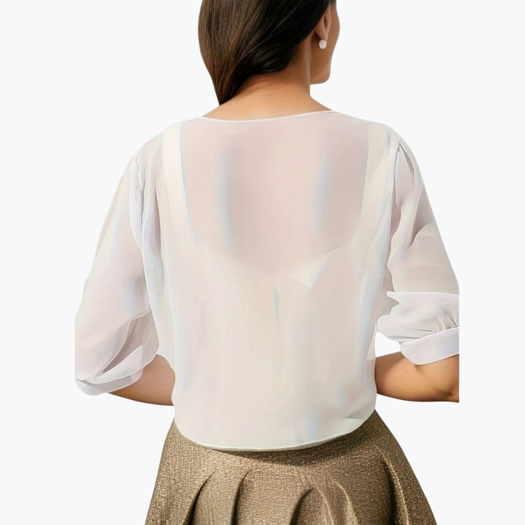 Offene Bluse mit langen Ärmeln für Damen