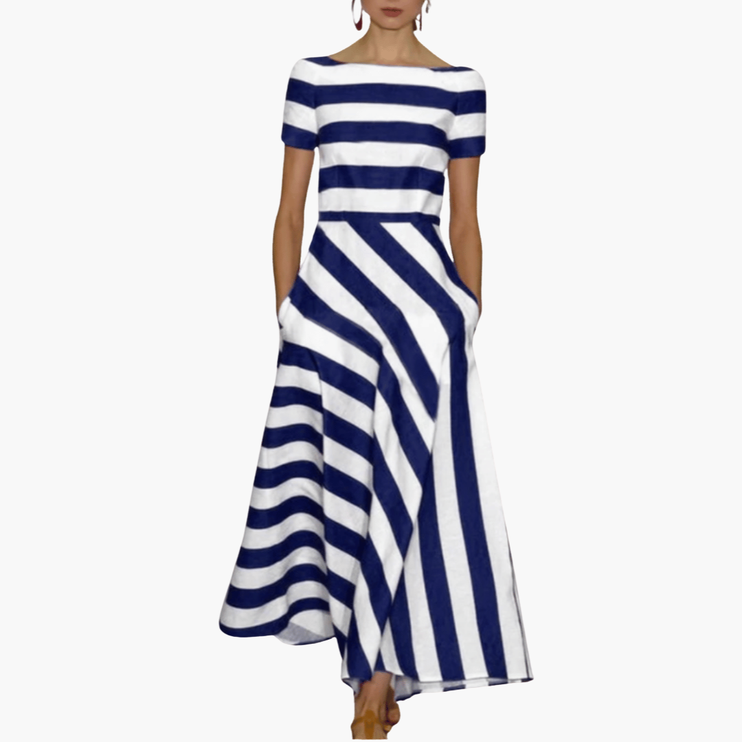 Gestreiftes Maxi Kleid für Damen