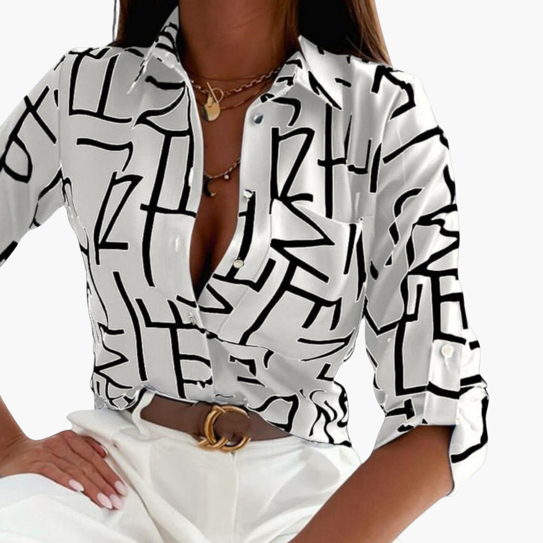 Klassischer Kragen Bluse für Damen