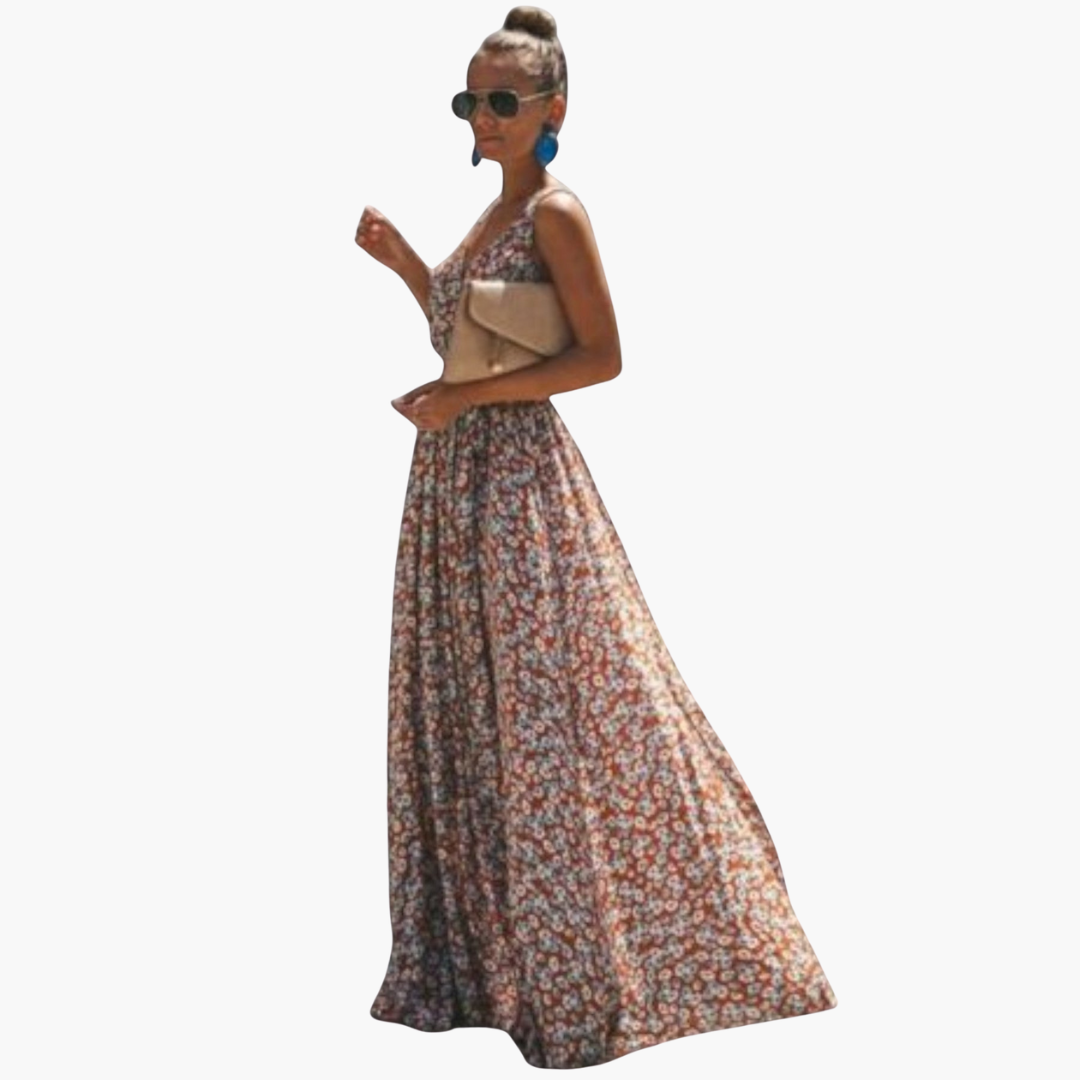 Boho Floral Maxi Kleid für Damen