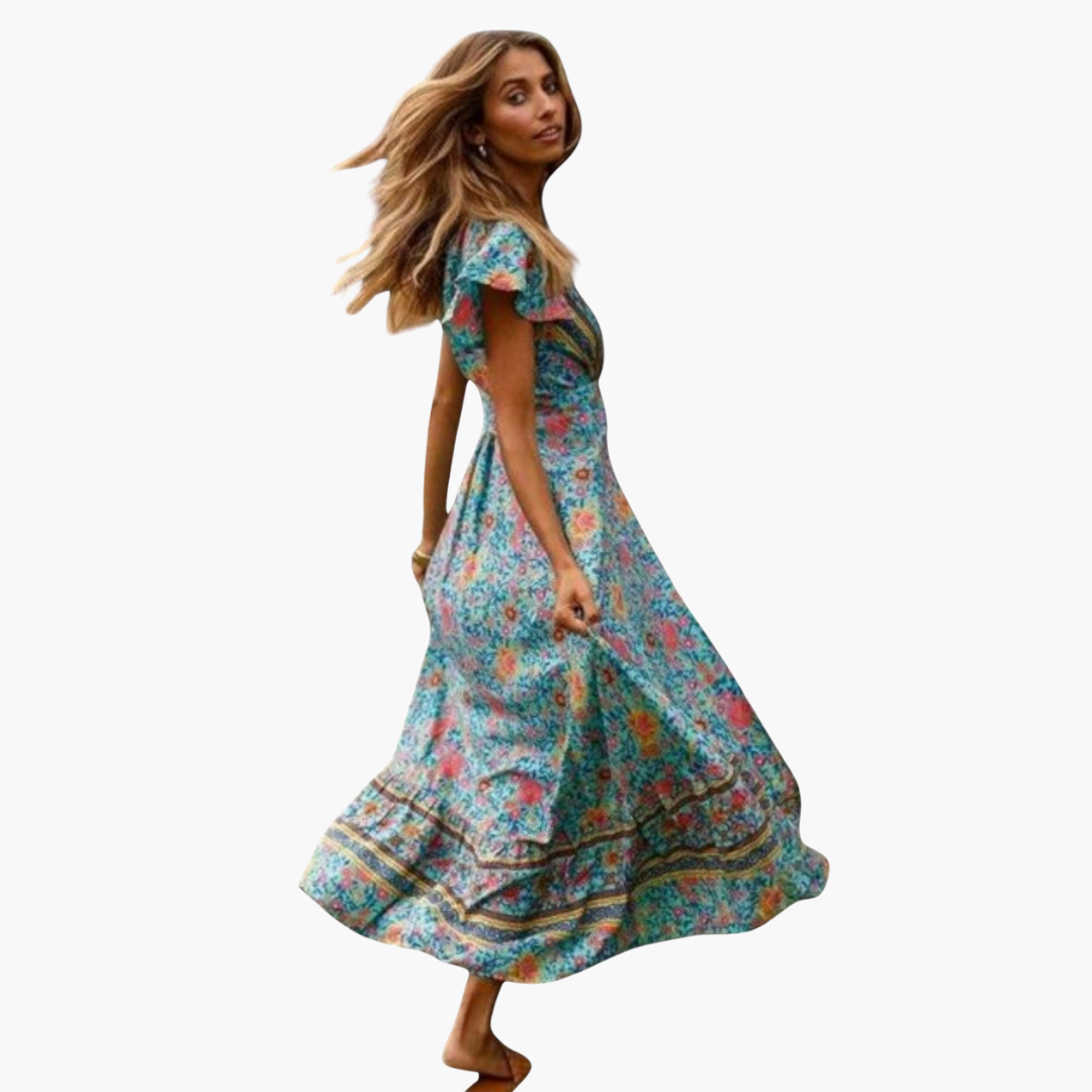 Blumenprint Maxi Kleid für Damen