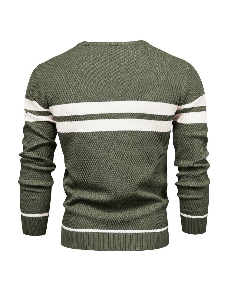 Herren-Strickpullover mit Streifen