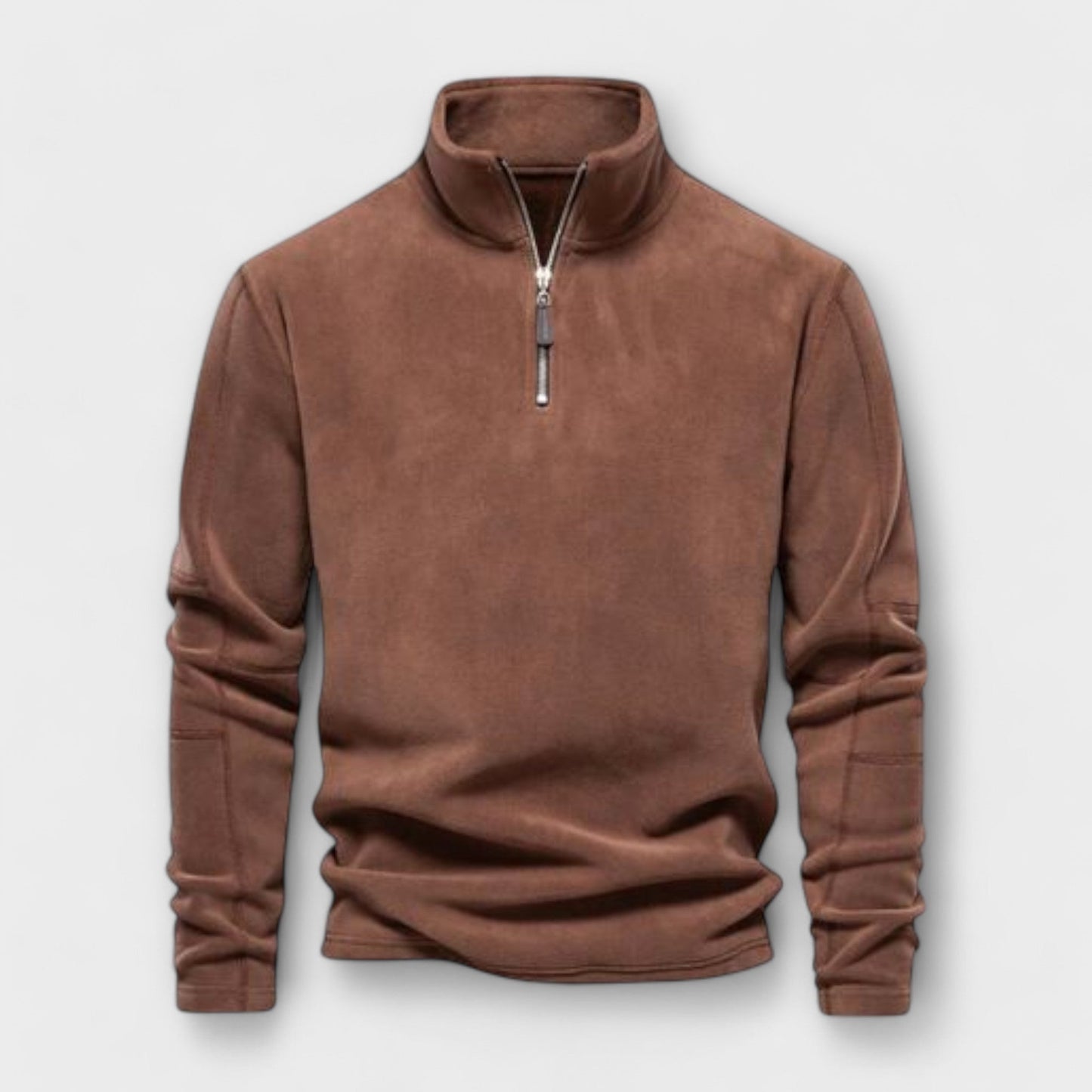 Fleece Langarm Pullover für Herren