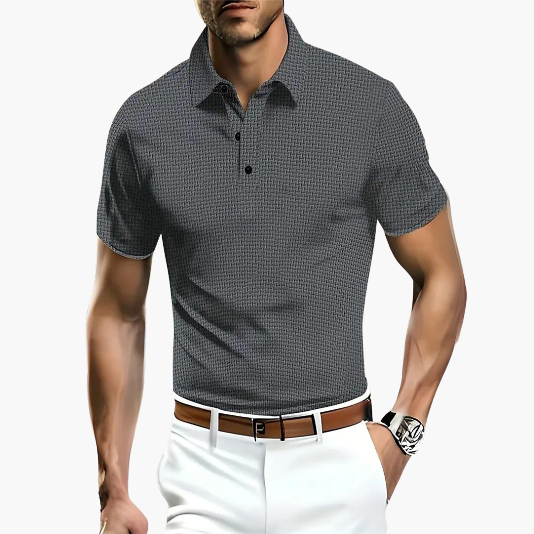 Strukturiertes Stretch-Poloshirt für Herren
