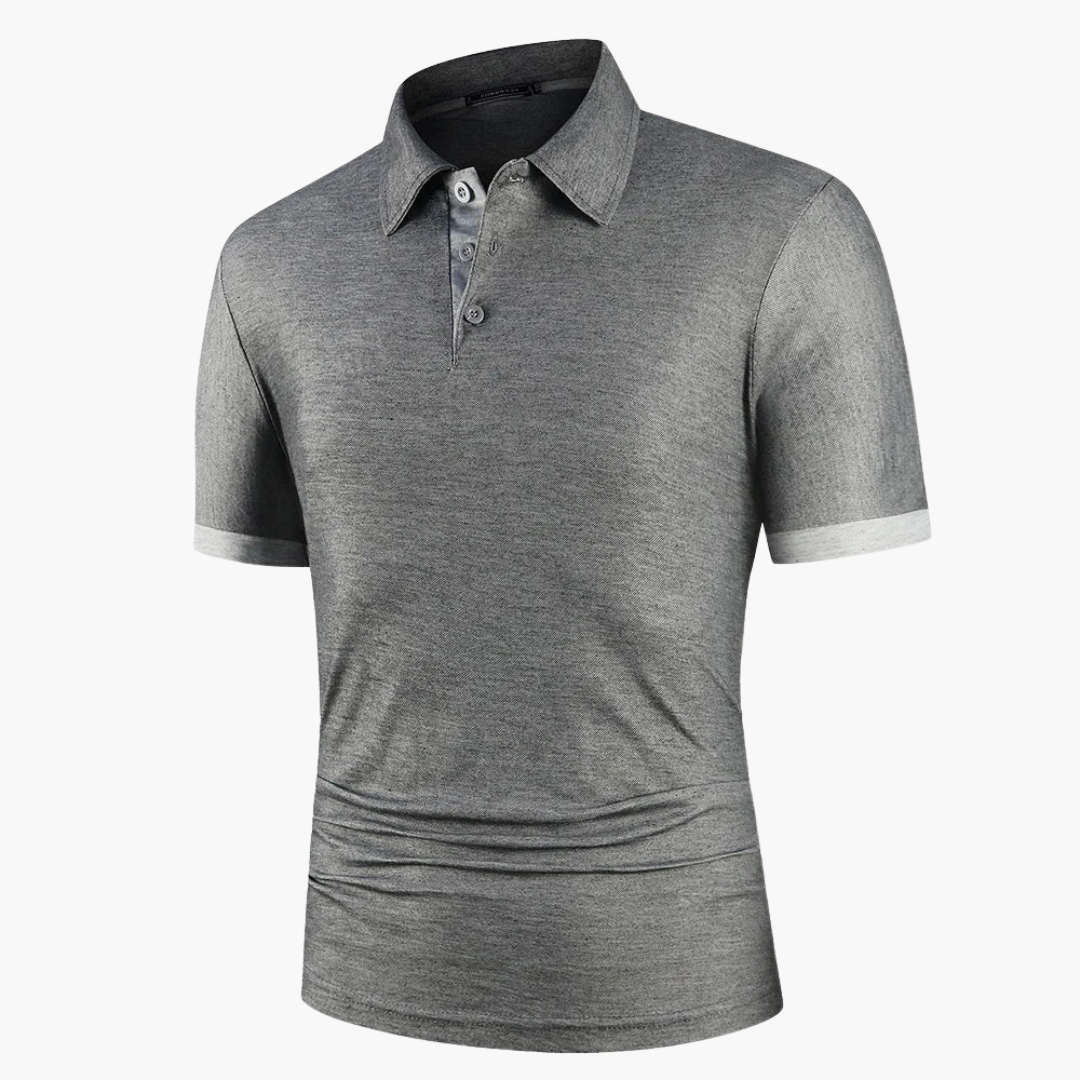 Geripptes Poloshirt mit Kontrast für Herren