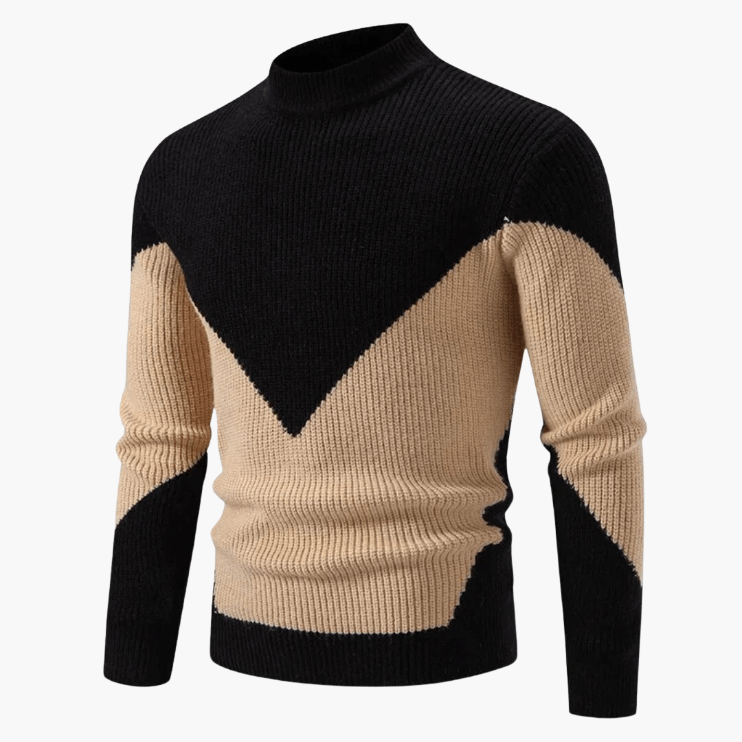 Strukturiertes Strickpullover für Herren