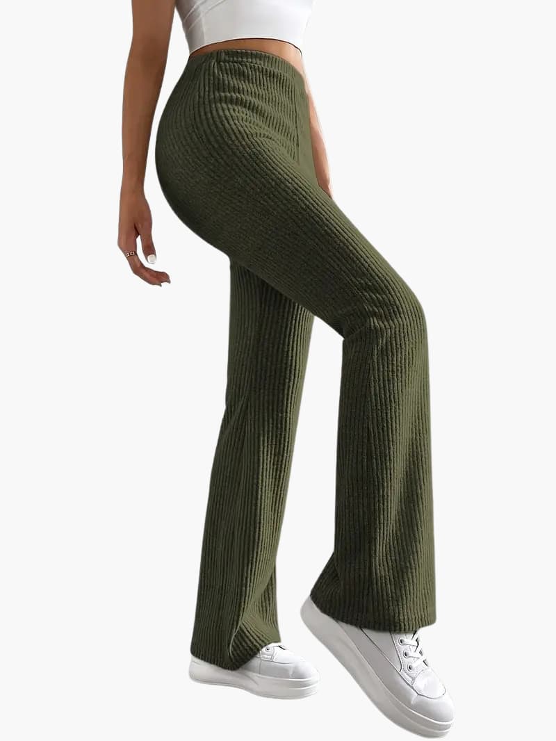 Hohe Taille Weitbein Hose für Damen