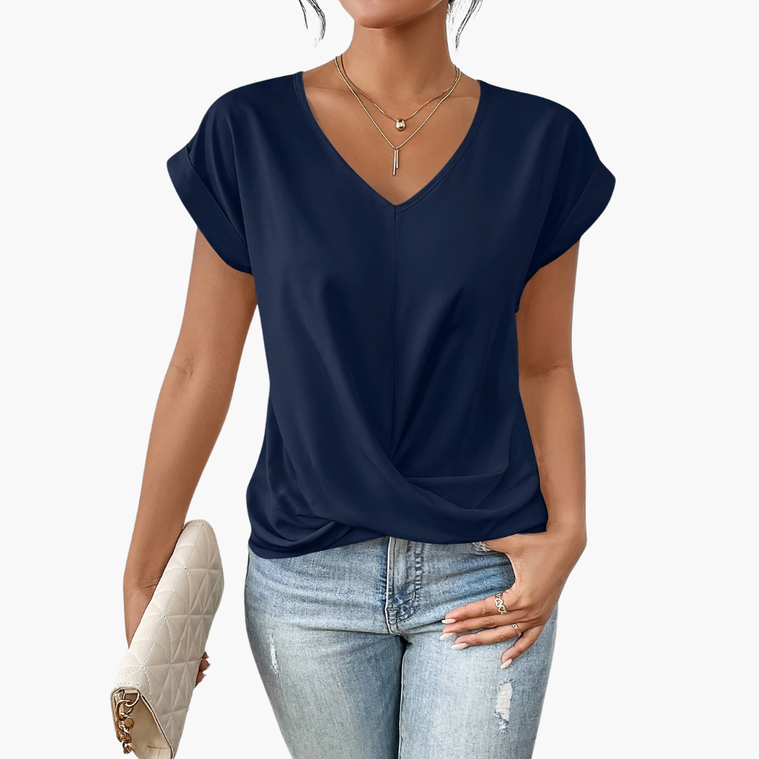 V-Ausschnitt T-Shirt für Damen