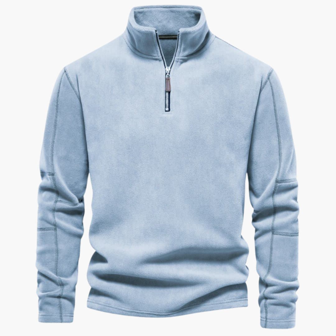 Viertelreißverschluss Fleecepullover für Herren