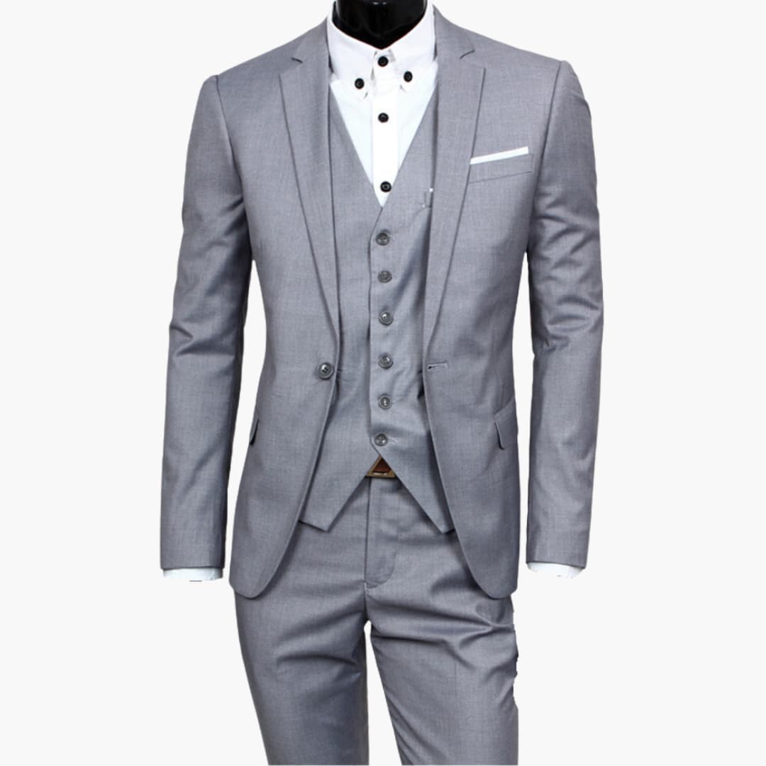 Dreiteiliger Slim Fit Anzug für Herren