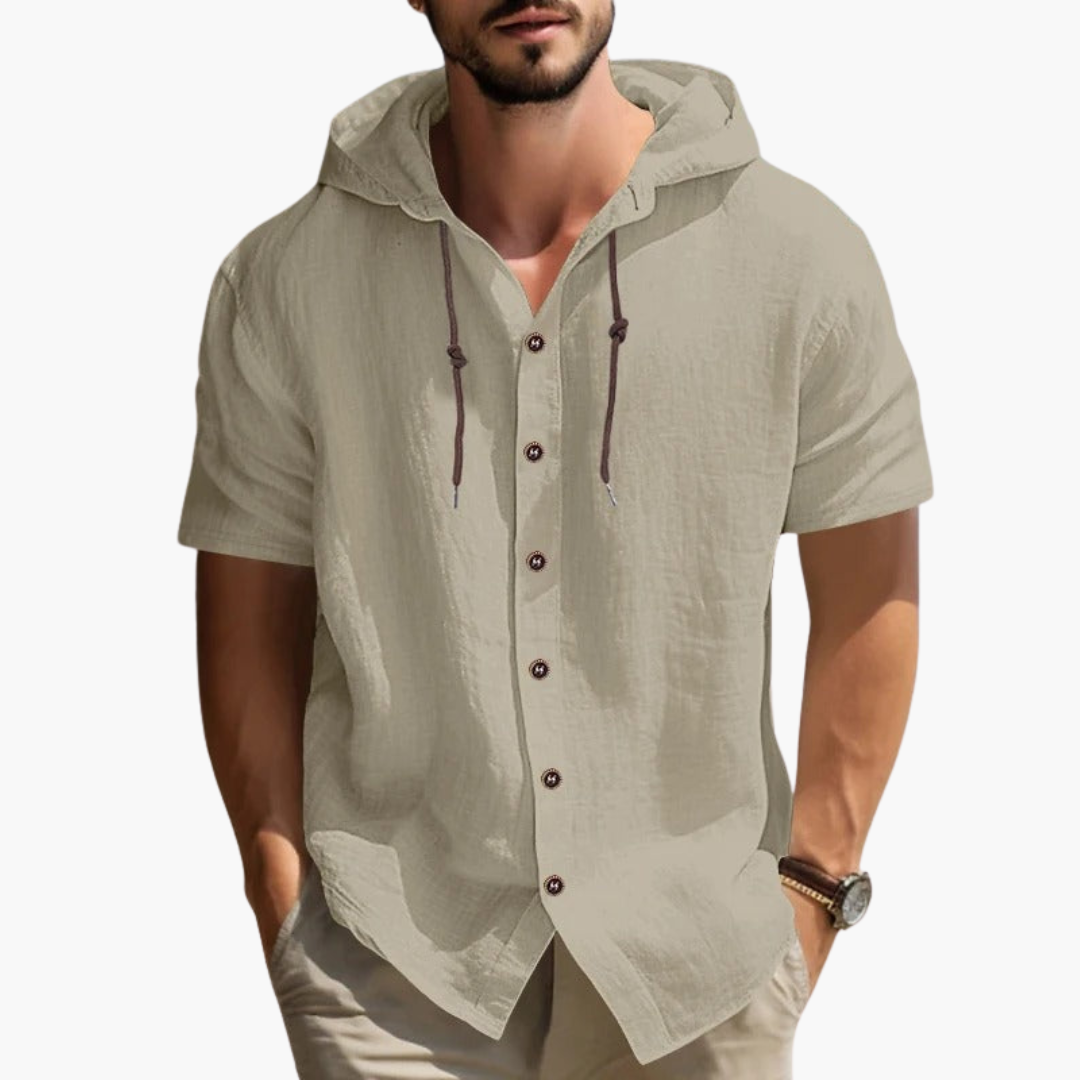 Kurzarm Kapuzen Shirt für Herren
