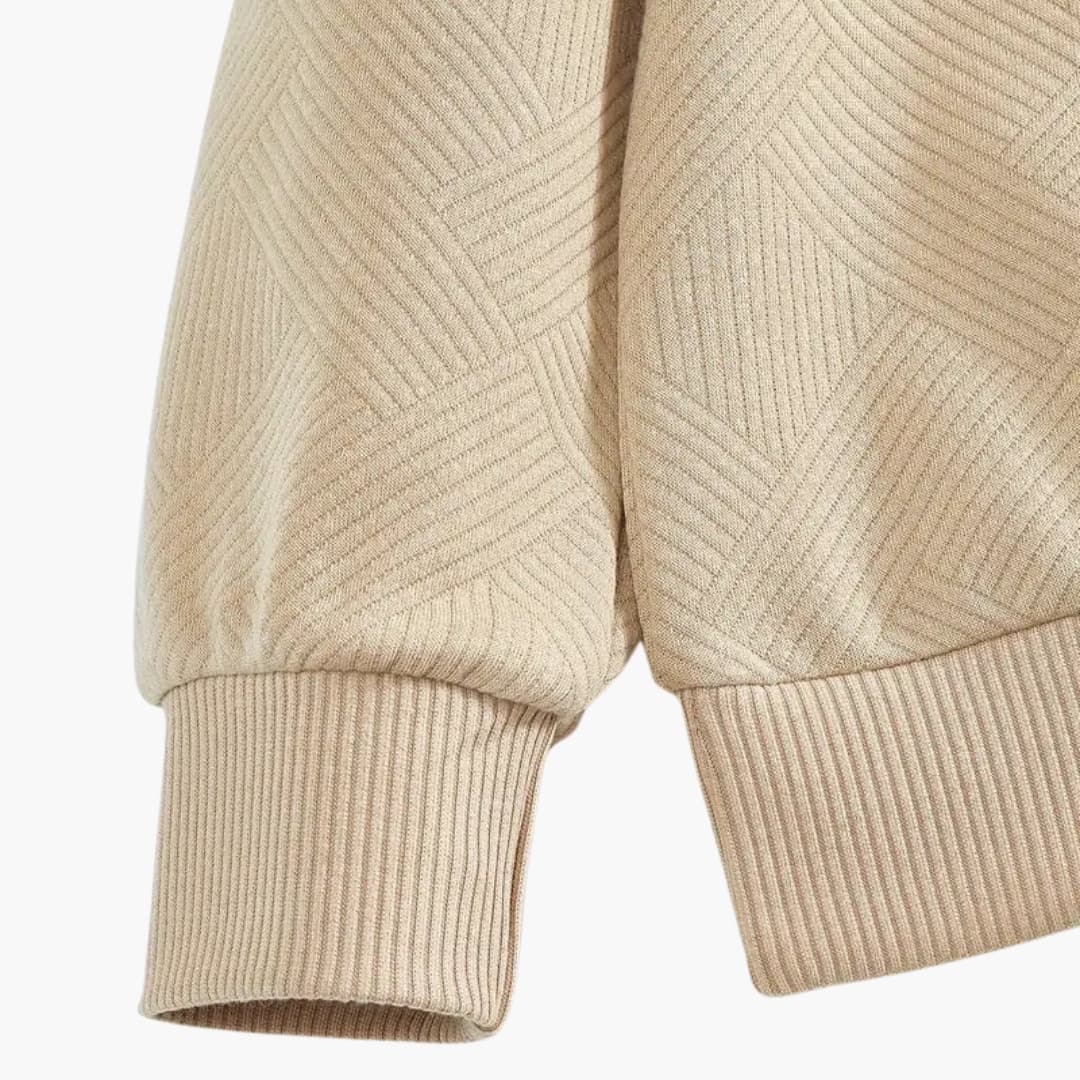 Geometrisch Gemusterter Strickpullover für Herren