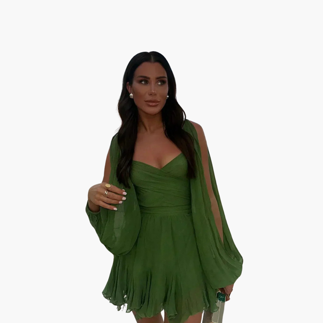 Ballonärmel Minikleid für Damen