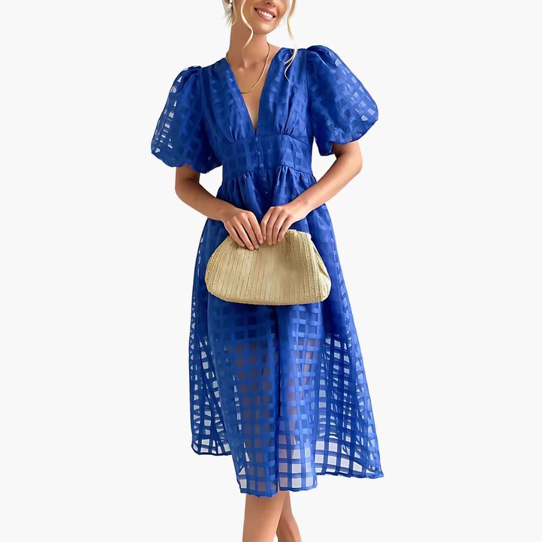 A Linie Midi Kleid für Damen