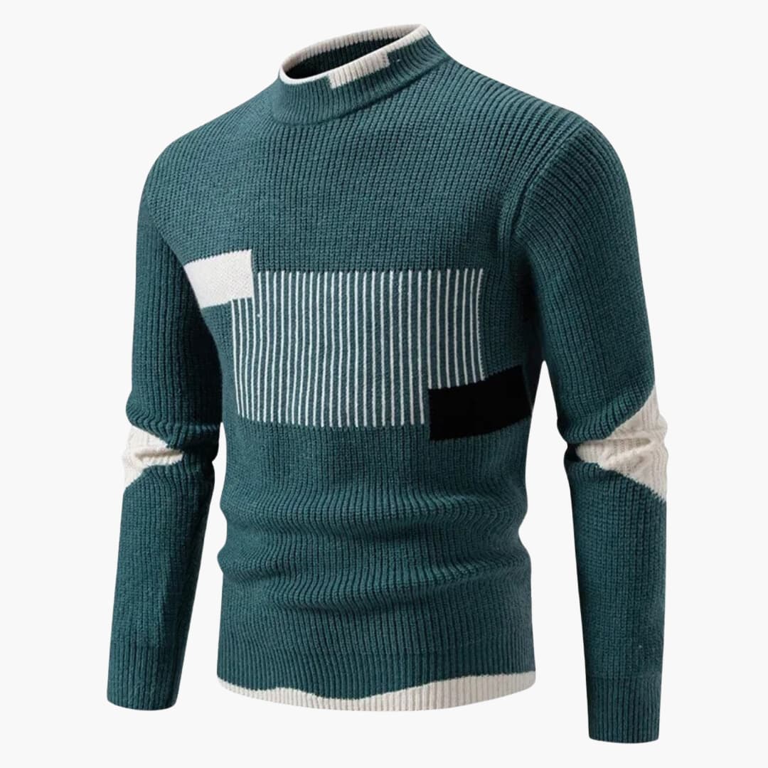 Gestrickter Langarm-Pullover für Herrenv