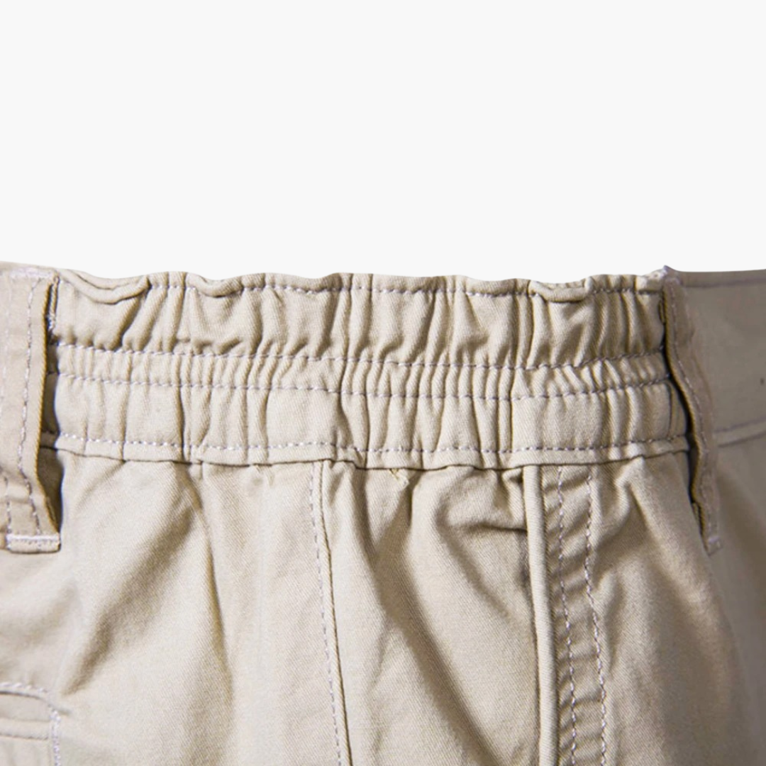 Bundfalten Shorts mit Umschlag für Herren