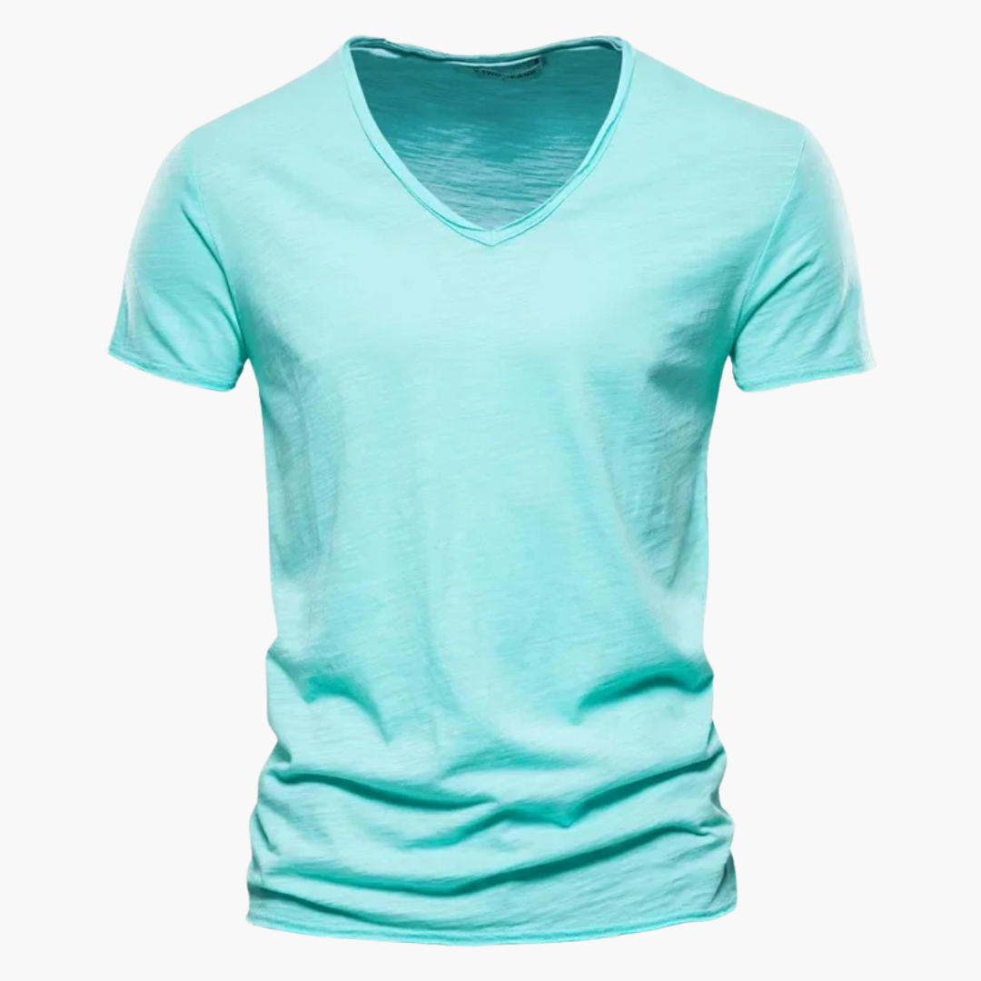 V-Ausschnitt Slim Fit T-Shirt für Herren