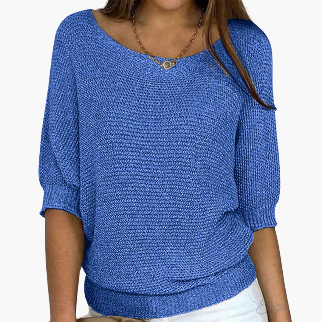 Gerippter Strickpullover für Damen