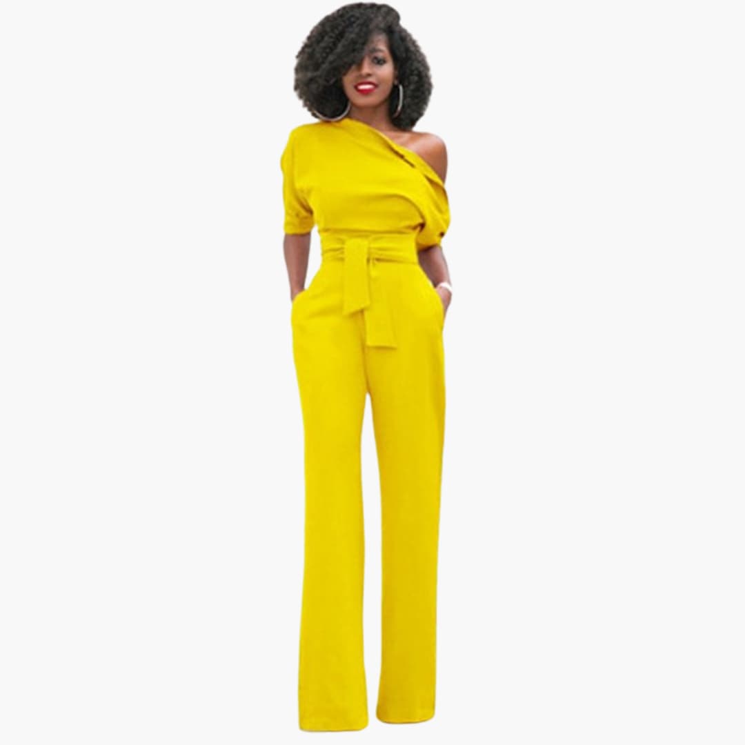 One-Schulter Overall mit Gürtel für Damen