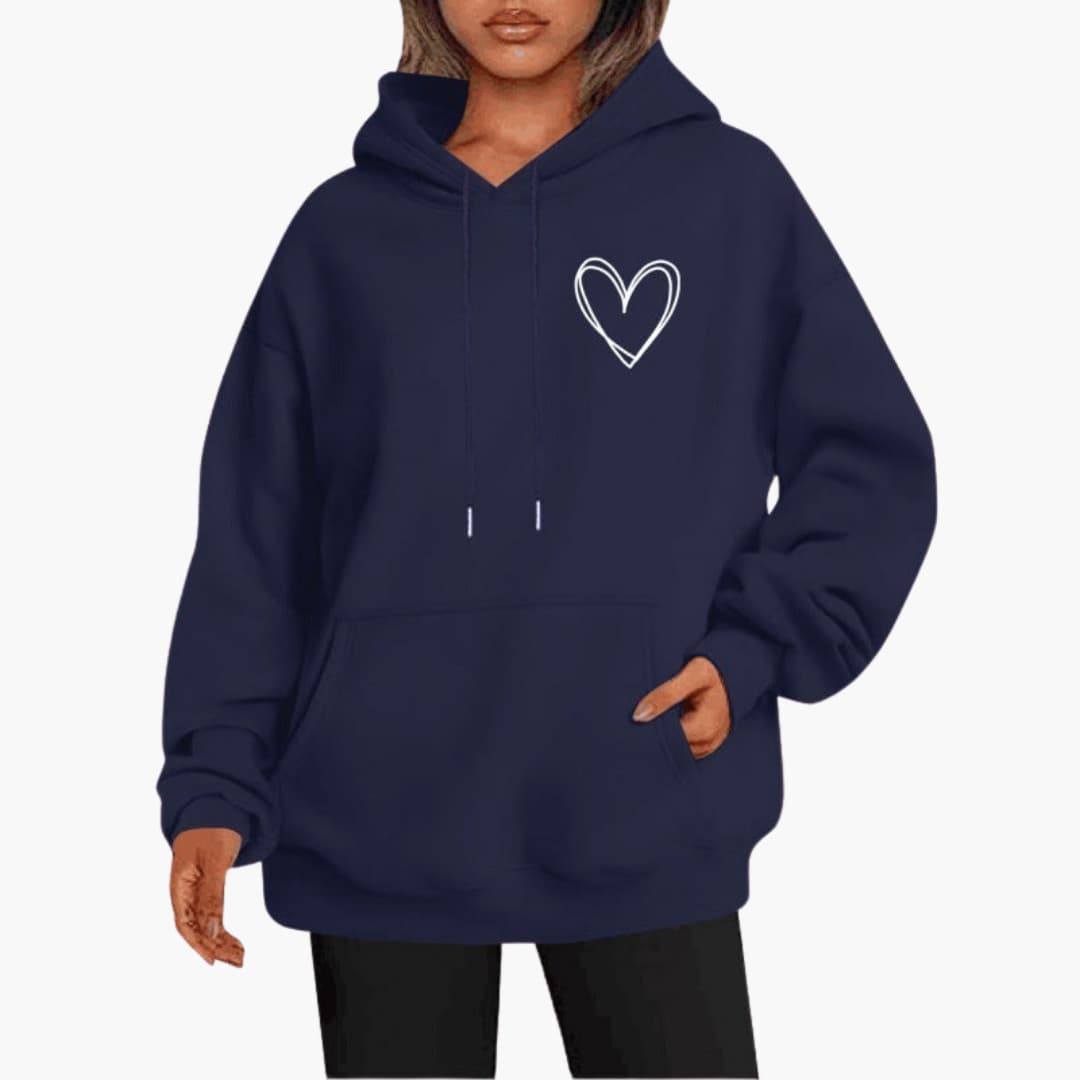 Kapuzensweatshirt mit Kängurutasche für Damen