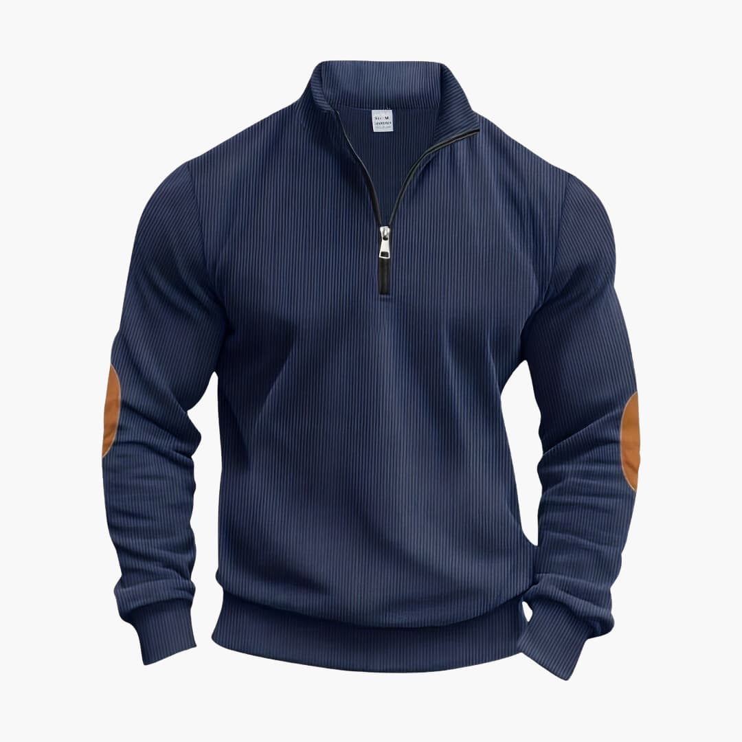 Klassischer Halbzip Strickpullover für Herren