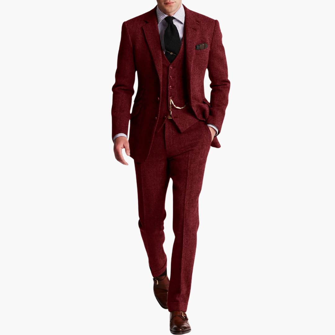 Slim Fit Anzug mit Weste für Herren