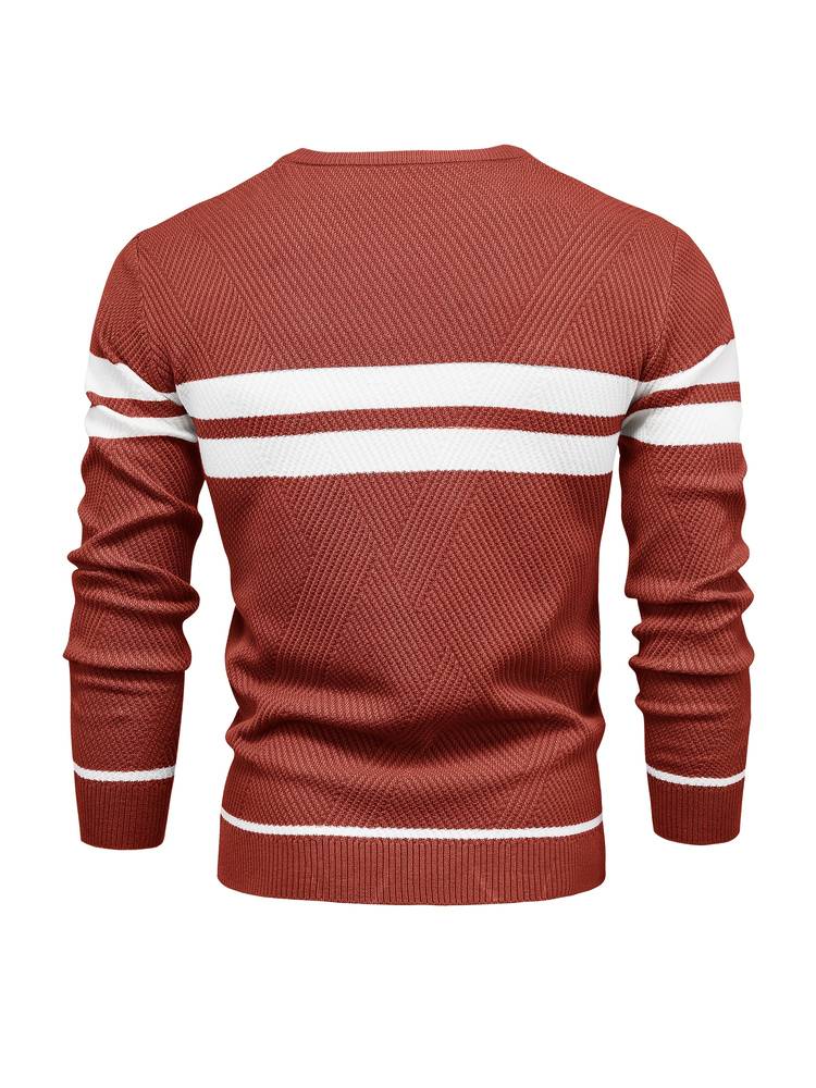 Herren-Strickpullover mit Streifen