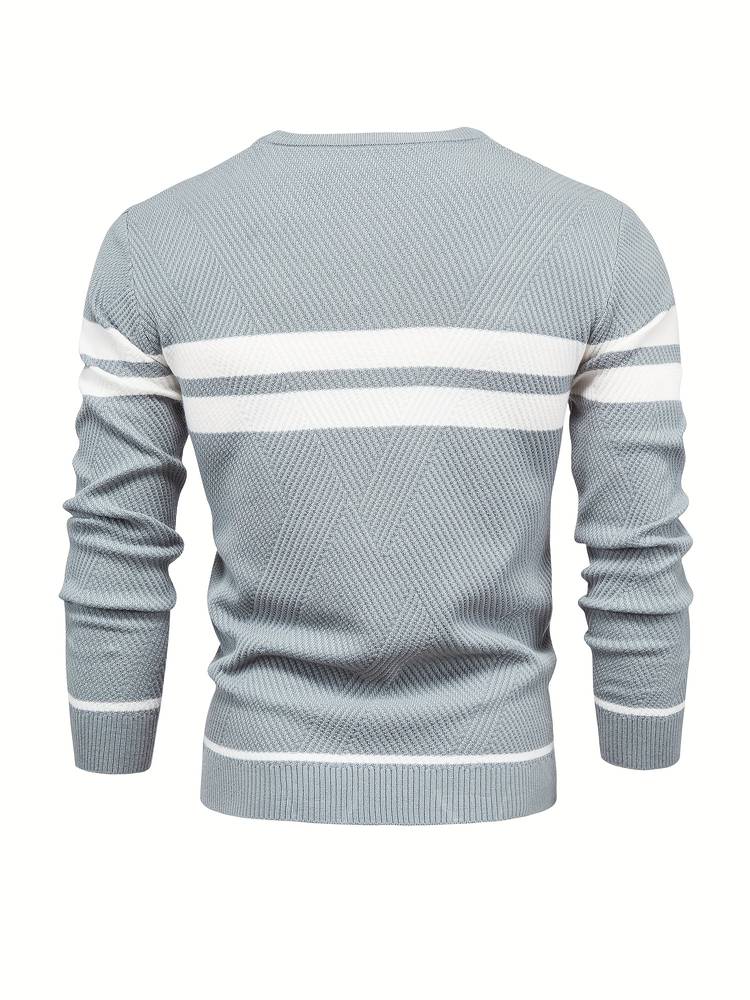 Herren-Strickpullover mit Streifen