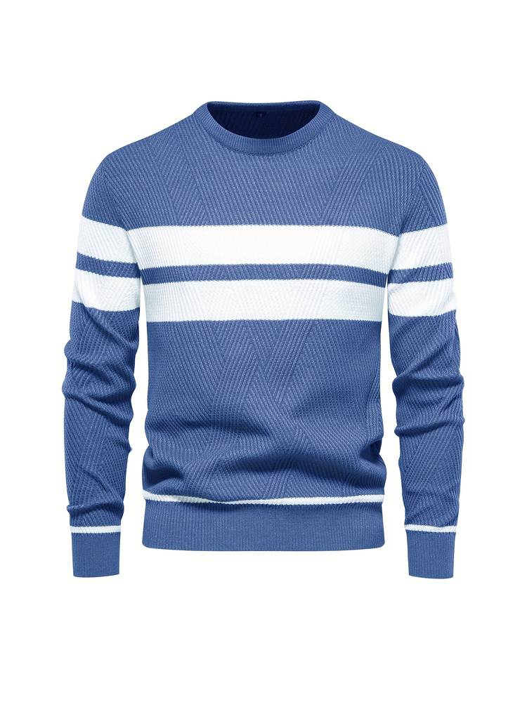 Herren-Strickpullover mit Streifen