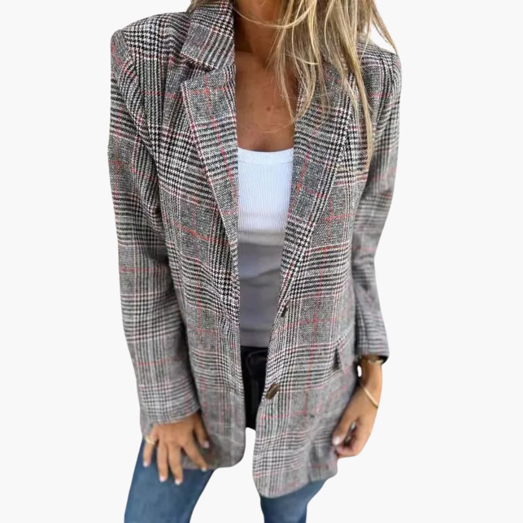 Kariertes Blazer für Damen