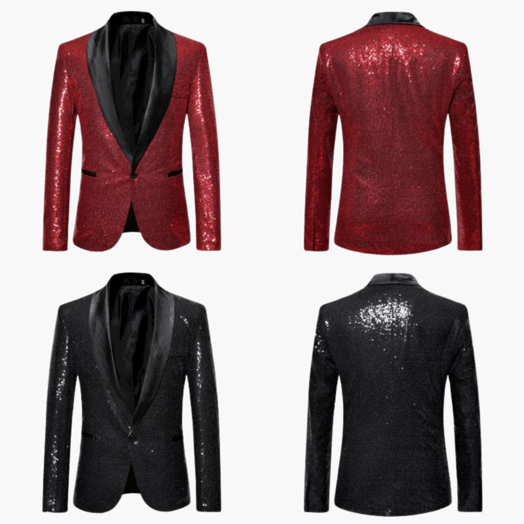 Festlicher Pailletten Anzugjacke für Herren