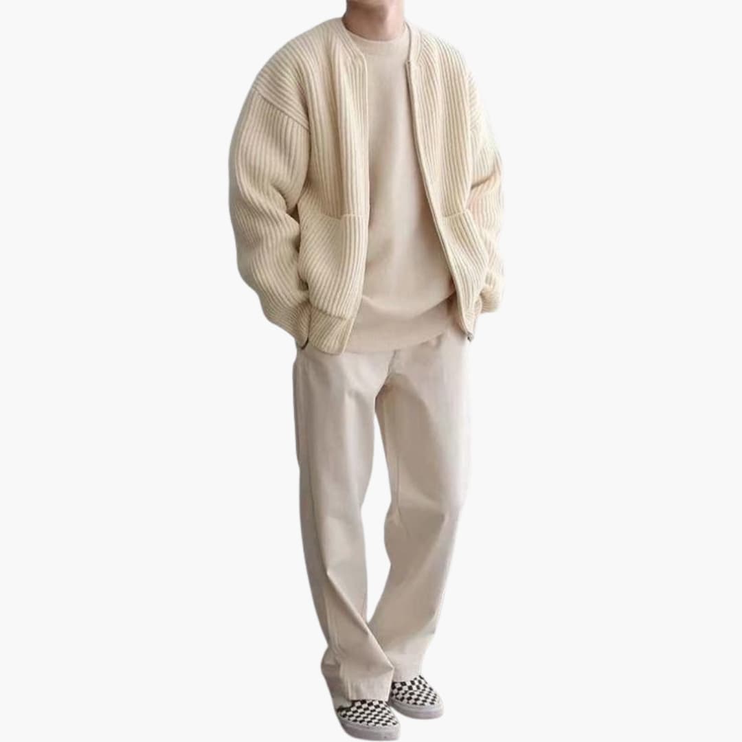 Gestrickte Strickjacke für Herren