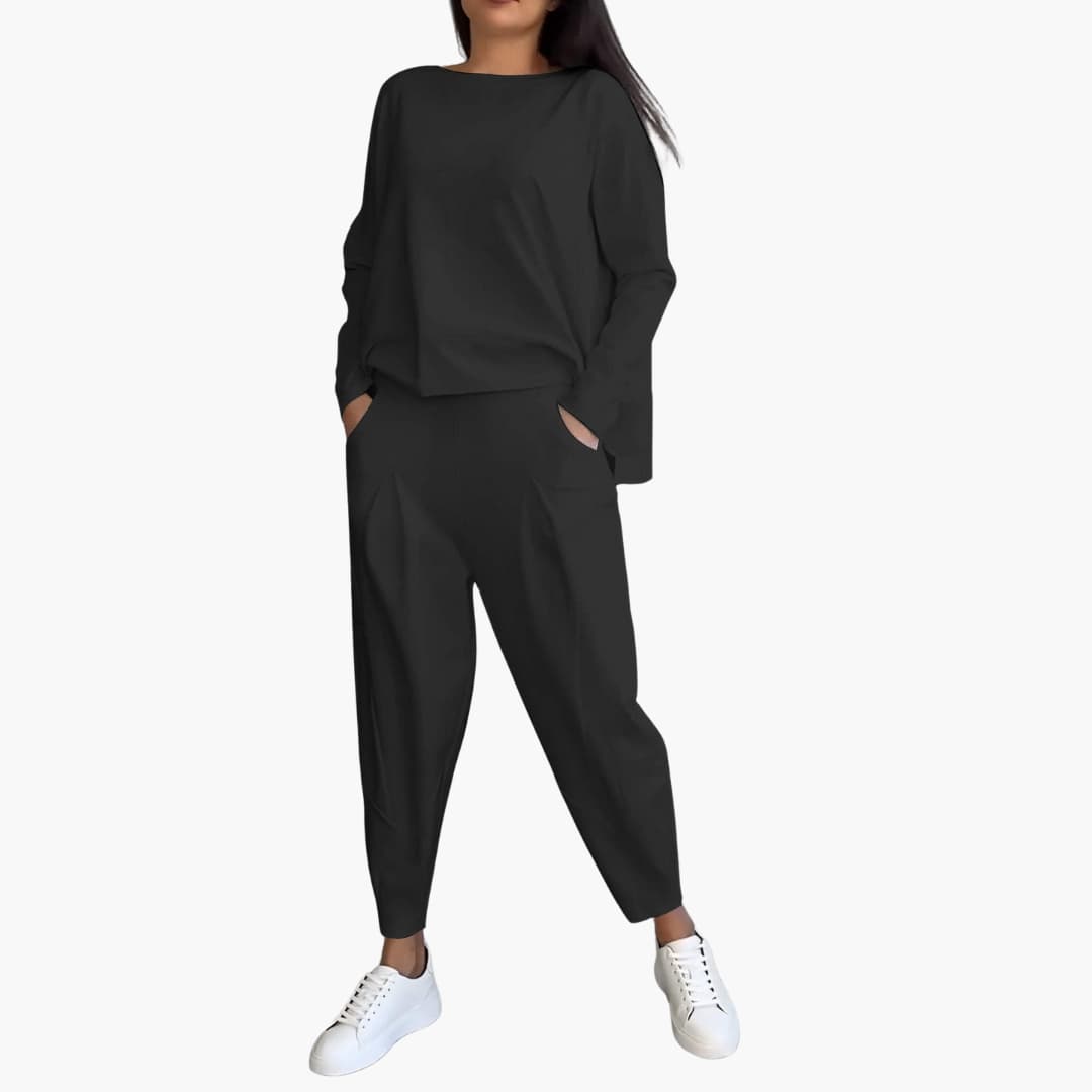 Zweiteiliges Rundhals-Set für Damen