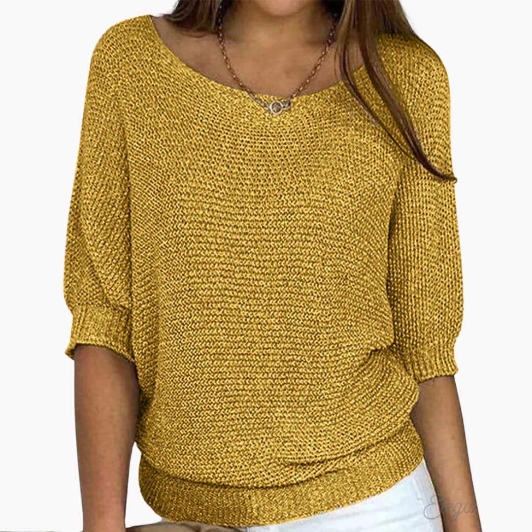 Gerippter Strickpullover für Damen