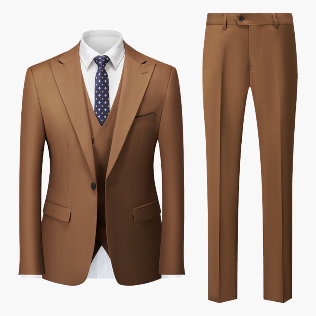 Dreiteiliger Slim-Fit Herrenanzug
