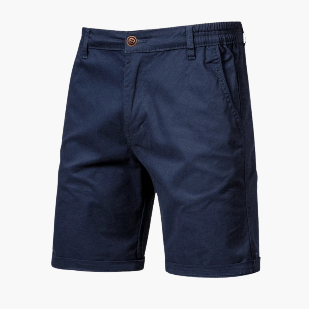 Bundfalten Shorts mit Umschlag für Herren