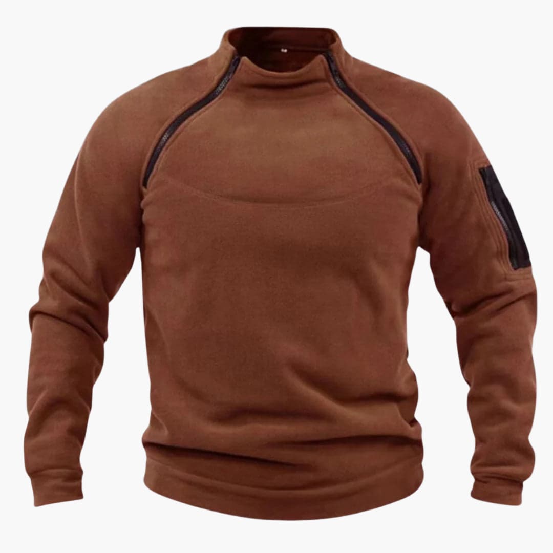Fleece Pullover mit Reißverschluss für Herren