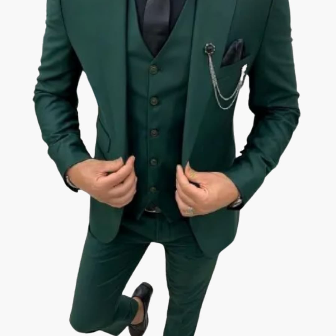Slim Fit Abendanzug 3-teilig für Herren