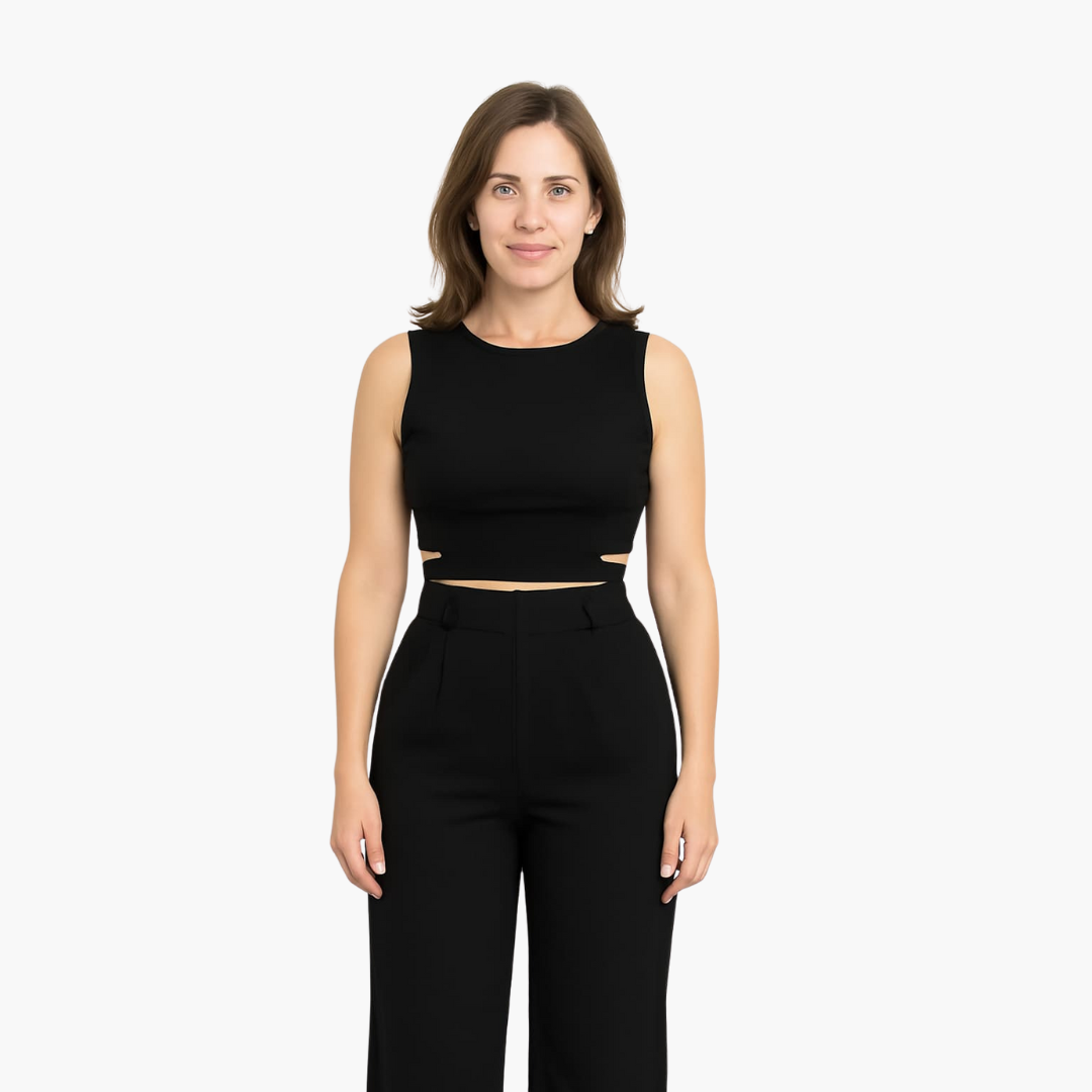 Crop Top Hosen Set für Damen