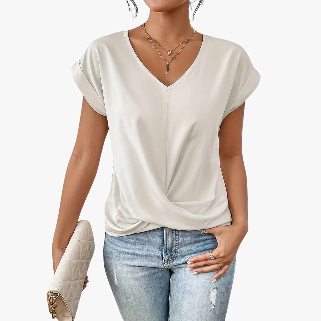 V-Ausschnitt T-Shirt für Damen