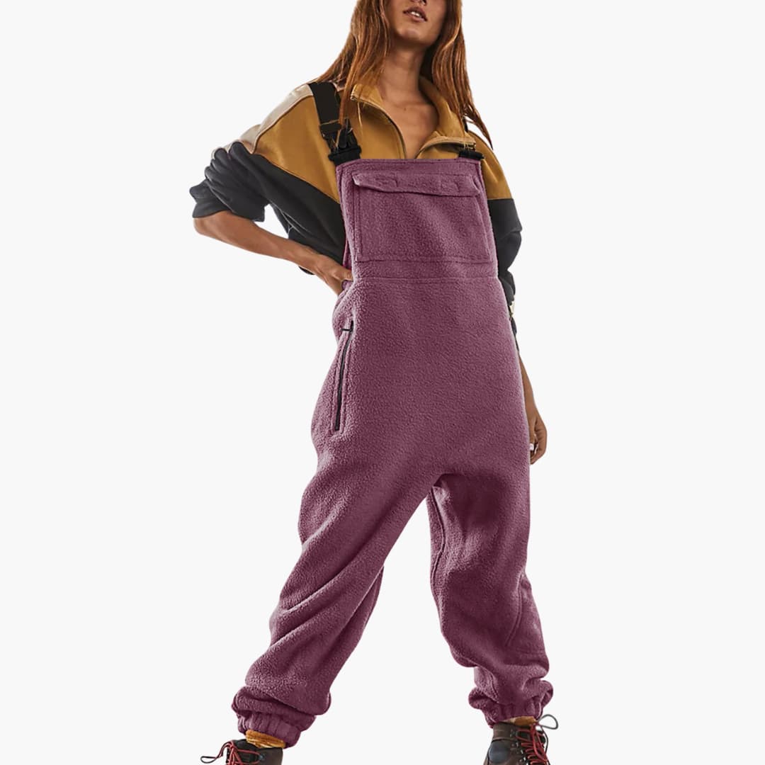 Fleece Latzhose mit Trägern für Damen