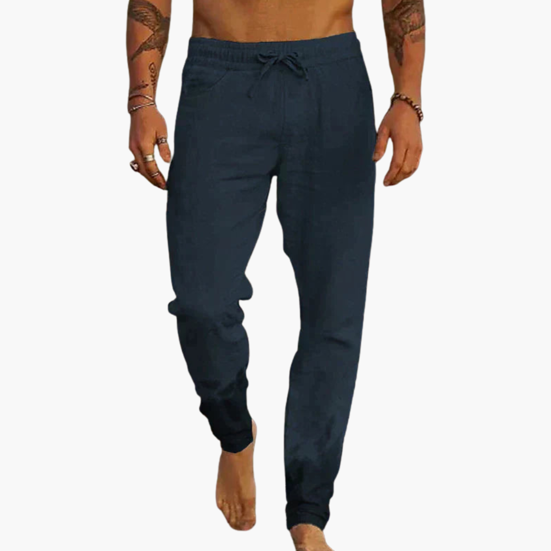 Strukturierte Sommerhose mit Bund für Herren