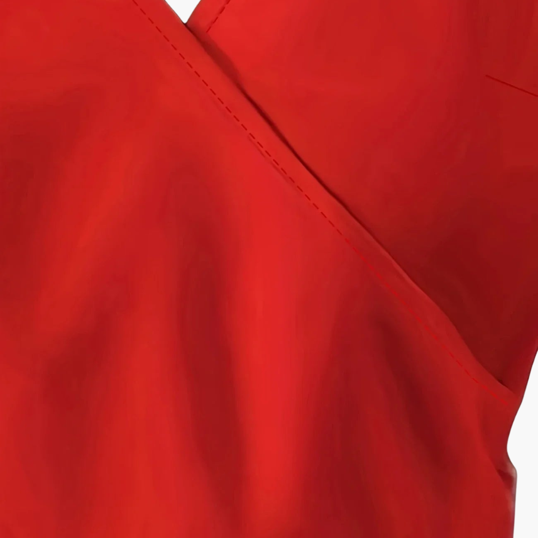 Ärmellose Wickelbluse mit Kragen für Damen