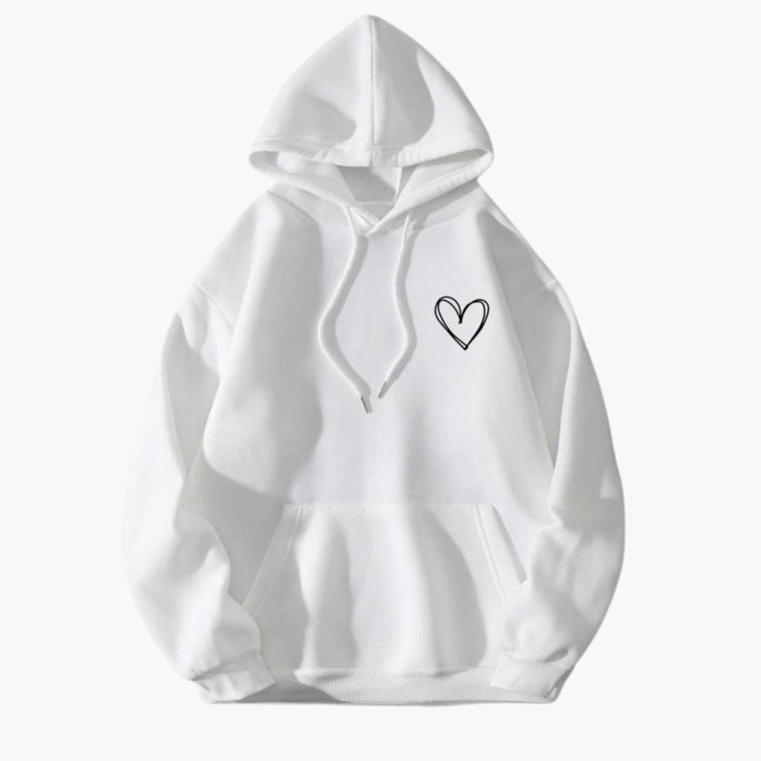 Kapuzensweatshirt mit Kängurutasche für Damen