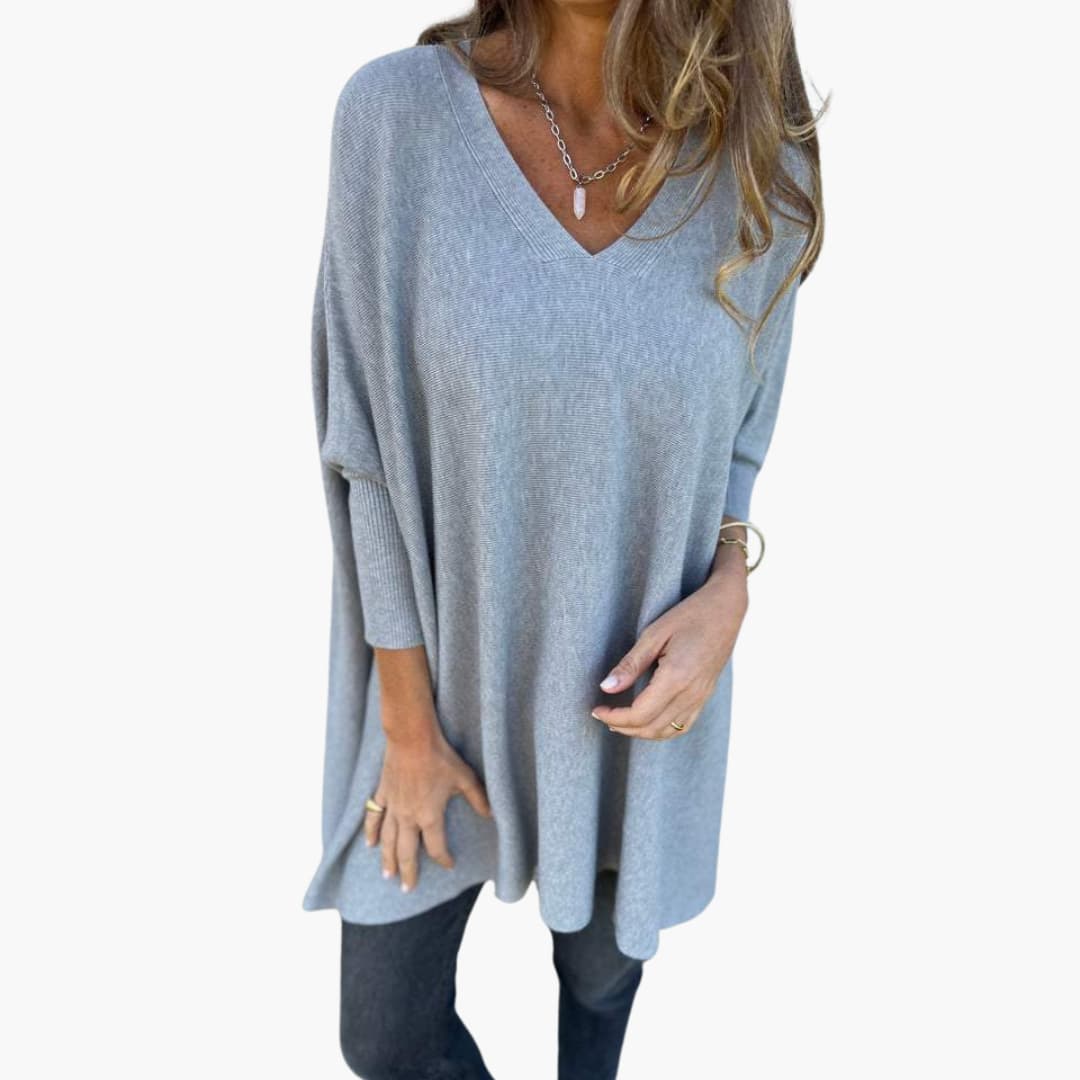 V-Ausschnitt Strickpullover für Damen
