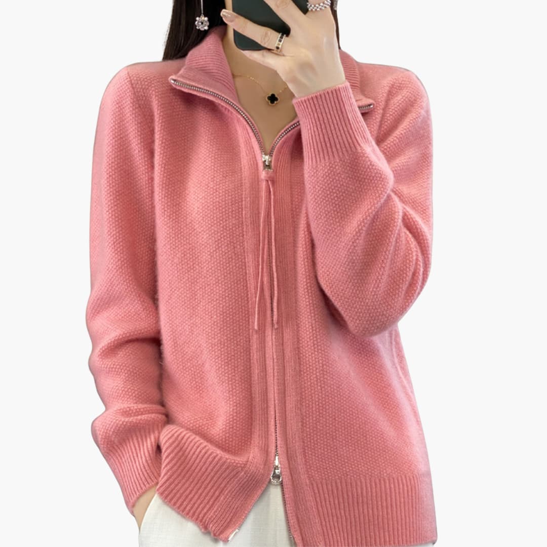 Reißverschluss Strickjacke für Damen